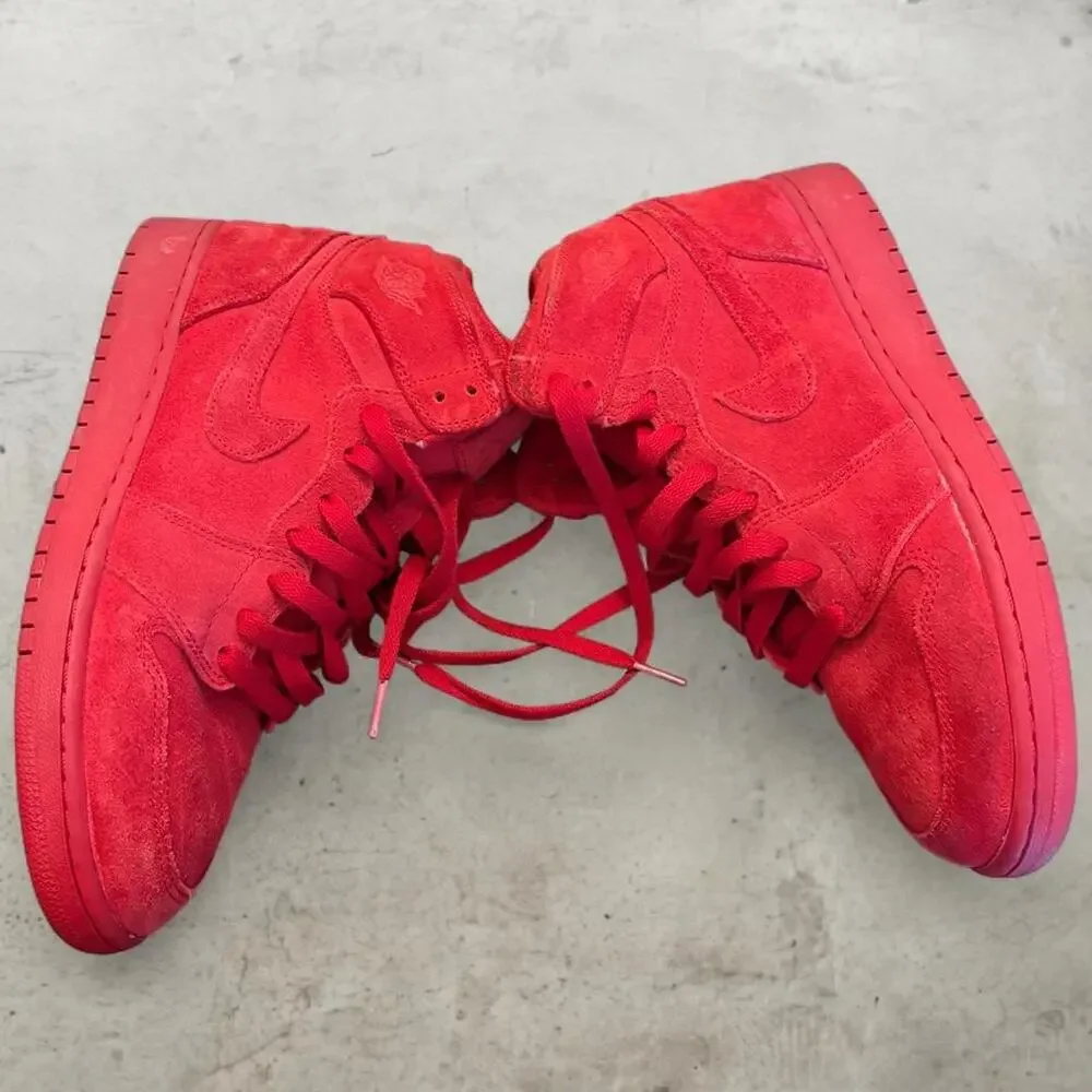 Air Jordan 1 Retro High Gym Red Suede Shoes 7Y 705300-603